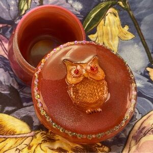 Owl pudding jar